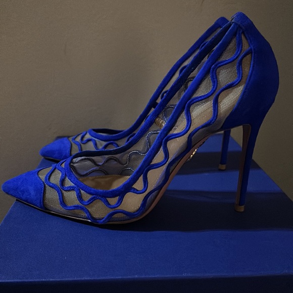 Royal Blue Aquazzura Kai Pump 105! - Picture 2 of 5